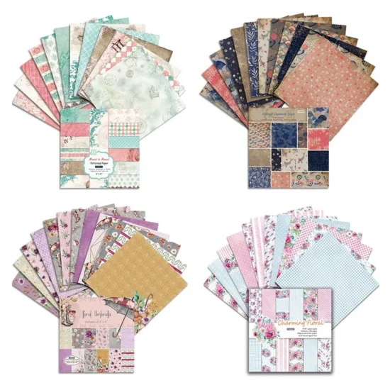 Kit per album di ritagli con confezione di carta decorativa per tamponi di carta per scrapbooking con stampa personalizzata A4 A5